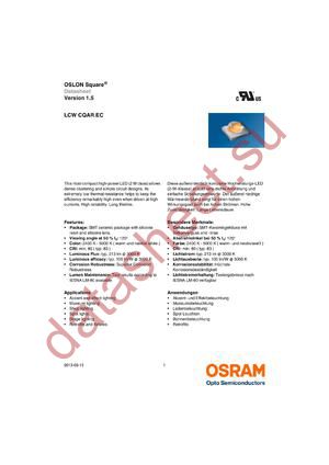 LCW CQAR.PC-MSMU-5O8Q-1 datasheet  