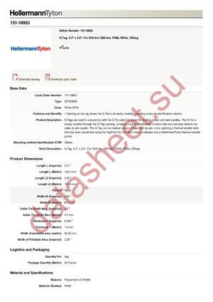 151-10953 datasheet  