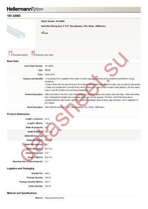 181-32003 datasheet  