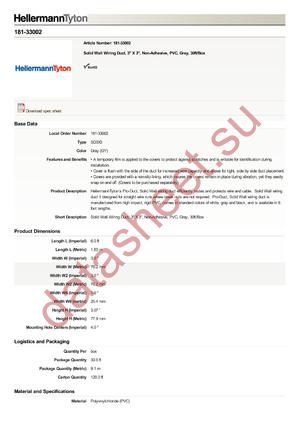 181-33002 datasheet  