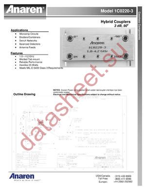 1C0220-3 datasheet  