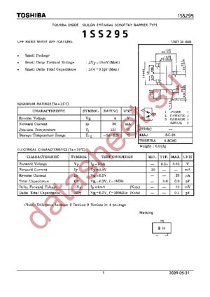 1SS295(TE85L,F) datasheet  