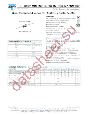 1N4937GP-M3/54 datasheet  