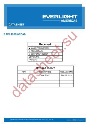 EAFL4039W20A0 datasheet  