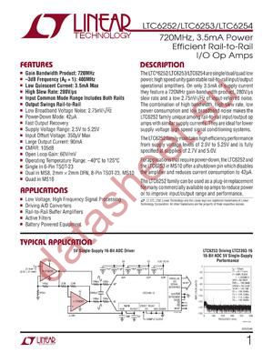 LTC6252HS6#TRMPBF datasheet  