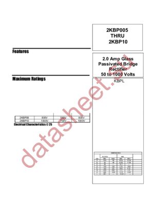 2KBP08-BP datasheet  