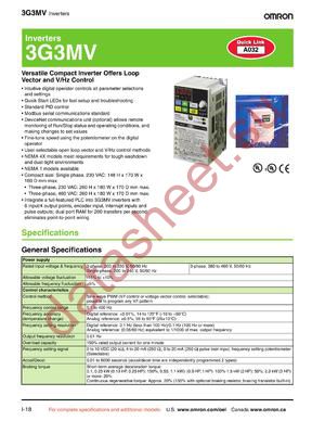 3G3MV-PDRT2 datasheet  