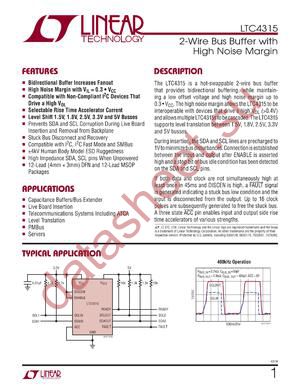 LTC4315IMS#PBF datasheet  