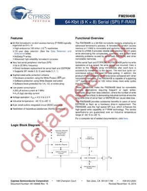 FM25640B-G datasheet  