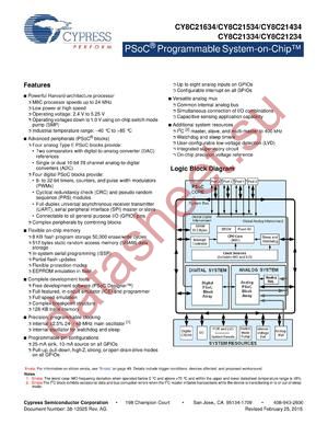 CY8C21434-24LQXI datasheet  