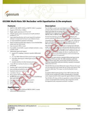 GS2986-INE3 datasheet  