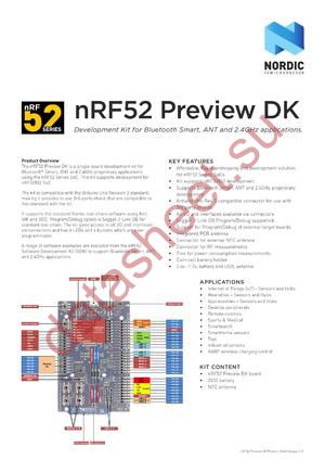 NRF52-PREVIEW-DK datasheet  
