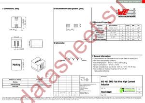 744316220 datasheet  