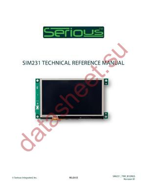 SIM231-A01-DEV-01 datasheet  