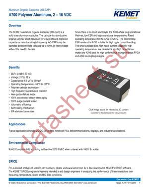 A700X227M004ATE010 datasheet  