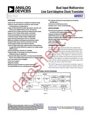 AD9557BCPZ-REEL7 datasheet  