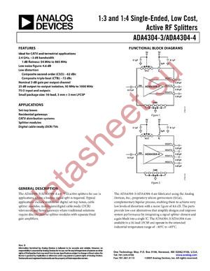 ADA4304-4ACPZ-EB datasheet  