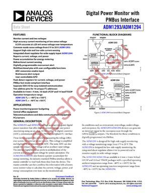 ADM1294-1AARUZ-RL7 datasheet  