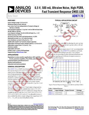 ADM7170ACPZ-1.8-R7 datasheet  