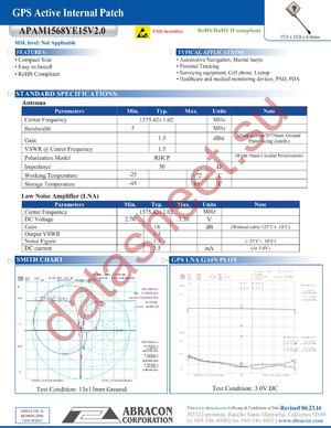 APAM1568YE15V2.0 datasheet  