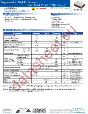 ASG2-D-V-A-320.000MHZ datasheet  