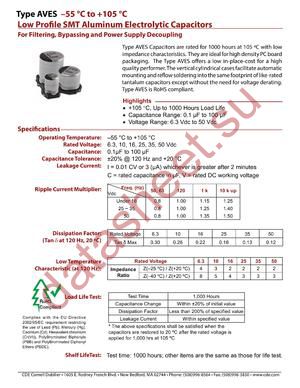 AVES476M25D16T-F datasheet  