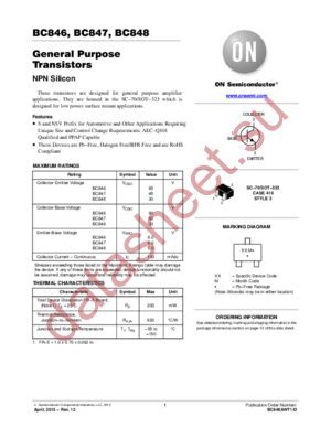 SBC847CWT3G datasheet  