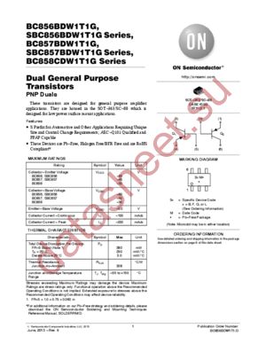 SBC857CDW1T1G datasheet  