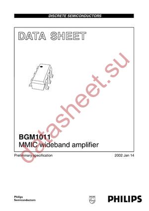 OM7614/BGM1011 datasheet  