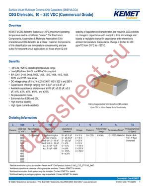 C0402C820J5GACTU datasheet  