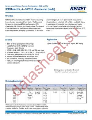 C0805C106M9PACTU datasheet  