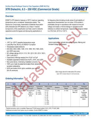 C0805C123K3RACTU datasheet  