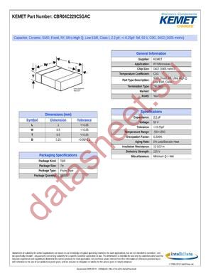 CBR04C229C5GAC datasheet  