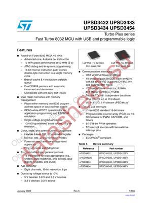 UPSD3422E-40U6 datasheet  