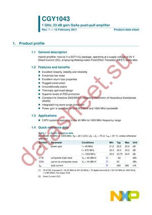 CGY1043,112 datasheet  