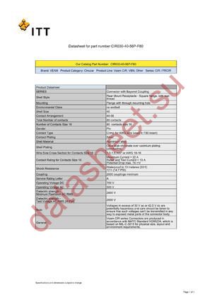 CIR030-40-56P-F80 datasheet  