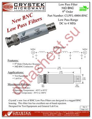 CLPFL-0004-BNC datasheet  