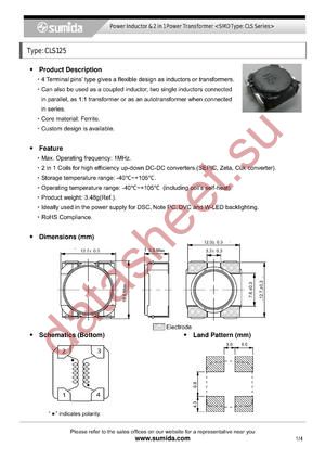 CLS125NP-2R0NC datasheet  