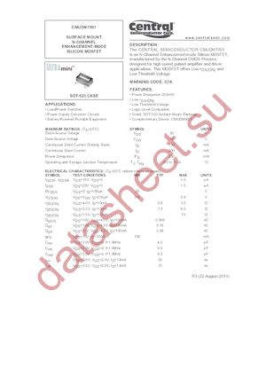 CMUDM7001 TR datasheet  