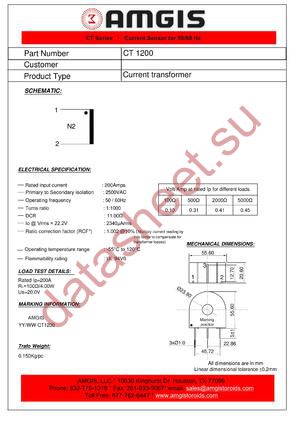 CT-1200 datasheet  