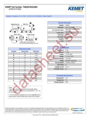 CWR11FH476KB datasheet  