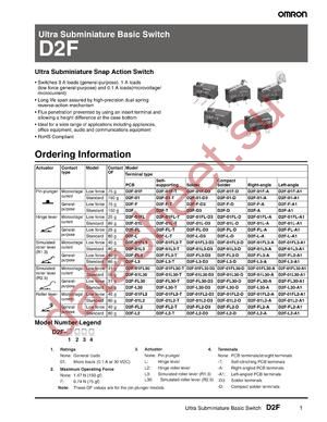 D2F-01FL2-D3 datasheet  