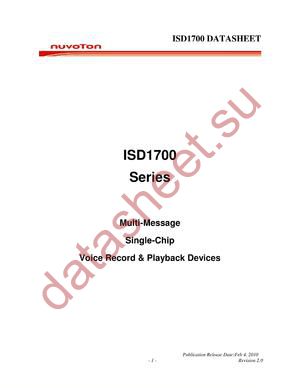 ISD1760SYI datasheet  