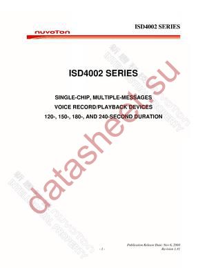 ISD4002-120EYIR datasheet  