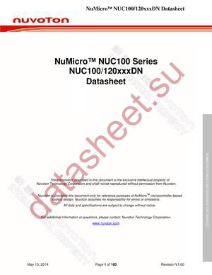 NUC120LE3DN datasheet  