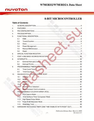 W78ERD2A40DL datasheet  