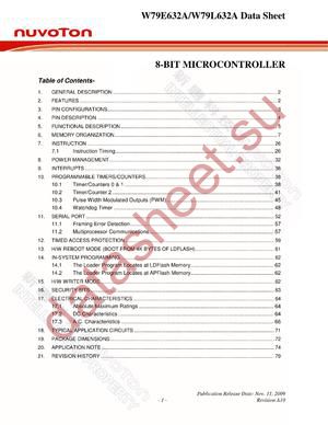 W79L632A25FL datasheet  