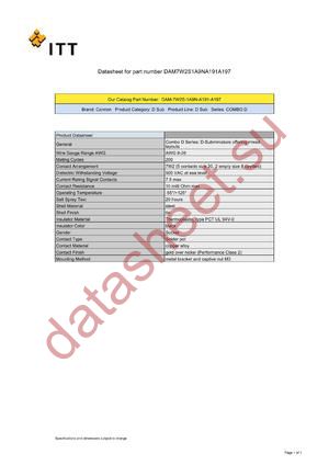 DBM9W4SNA197 datasheet  