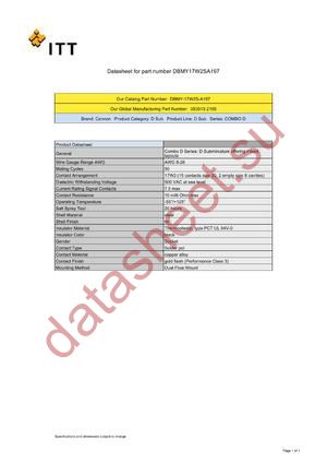 DBMY17W2SA197 datasheet  