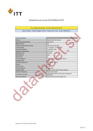 DEMM9SC datasheet  